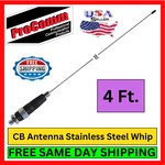 Procomm JBC4800-48 48" Ss Whip 4' Cb Antenna 3/8-24 Ferrule Ring Tunable Base. Fixed Price $39.95.