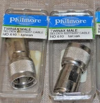 Nos Philmore Twinax Male Connectors Buy It Now Is For One. Fixed Price $14.95.