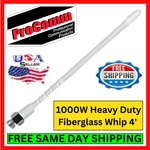 Procomm JBC400-1W Heavy Duty Fiberglass Cb Antenna Radio Whip 4' 1000W White Tip. Fixed Price $29.99.