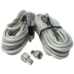 Procomm 9' RG8X Dual Lead Co-phase Coax Cable With Clear Jacket. Fixed Price $55.00.