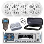 Pyle Bluetooth Receiver, Cover, 4X 4'' Speakers, Wireless Handset, Amp, Antenna. Fixed Price $165.49.