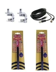 New 2 Firestik KW4 4FT Black Cb Antenna, 18FT Dual Coax, Brackets & Stud Kit. Fixed Price $105.98.