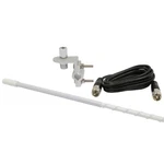 Roadpro RP-83W White Foot Single Mirror Mount Cb Antenna Kit With 9 Cable. Fixed Price $48.06.
