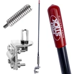 Prostick Fiberglass Cb Antenna With Single Groove Mirror Mount & Stainless St.... Fixed Price $80.39.