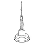 Hustler Antennas IC100S - White Magnetic Mount Cb With Spring. Fixed Price $102.99.