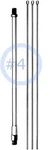 Hustler MO-4 Hf Mobile Antenna Mast W/ 3/8 X 24 For Trunk Deck Mounting. Fixed Price $52.95.